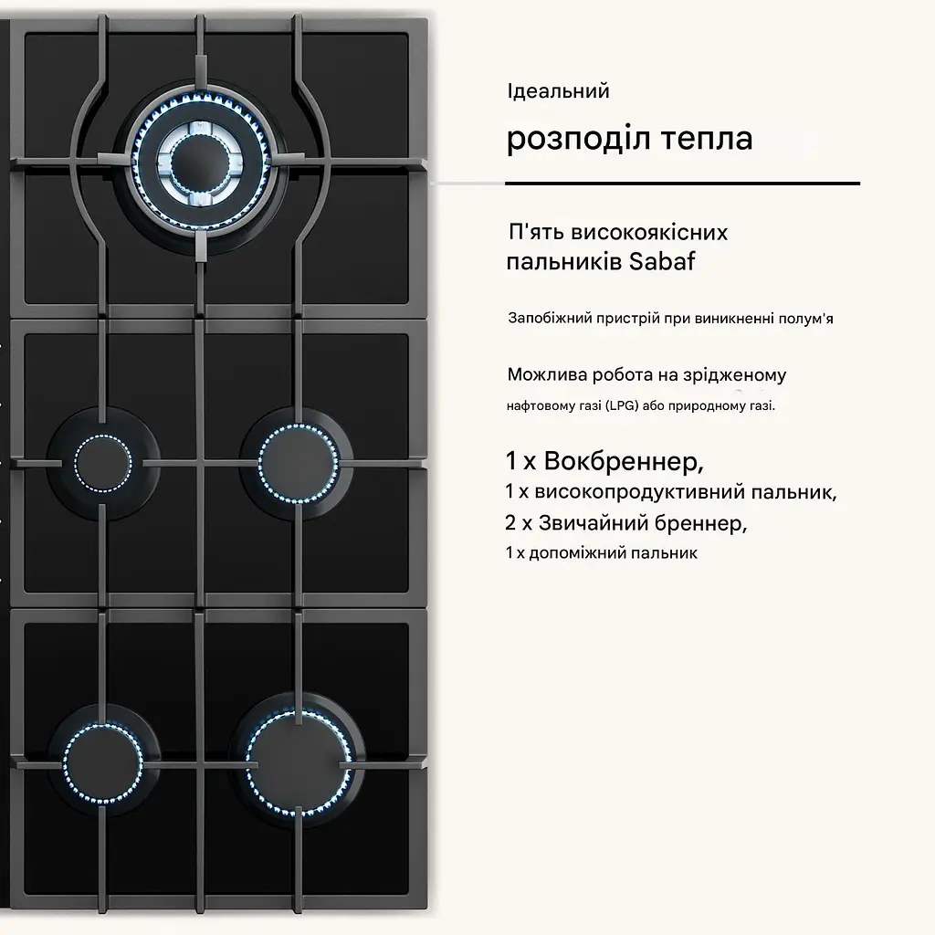 Газовая плита Klarstein Victoria Chef 90 (10045673) - фото 7