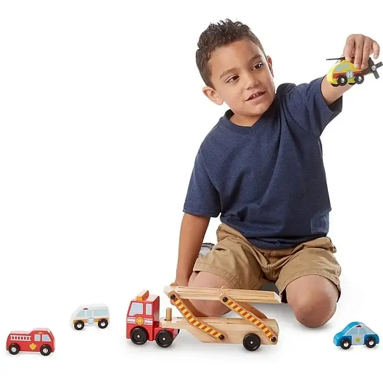 Аварійний перевізник-трейлер Melissa & Doug дерев'яний (MD14610) - фото 5