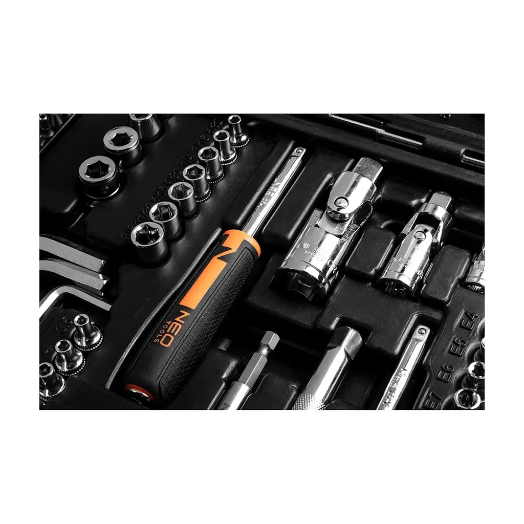 Набір інструментів Neo Tools CrV, у кейсі 1/2", 1/4", 3/8", 233 шт. (10-078) - фото 6