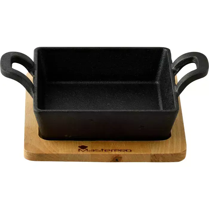Чавунна мініформа з сервер. дошкою MasterPro Foodies cook&share, 12,6x18,5 см (BGMP-3805-EM) - фото 3