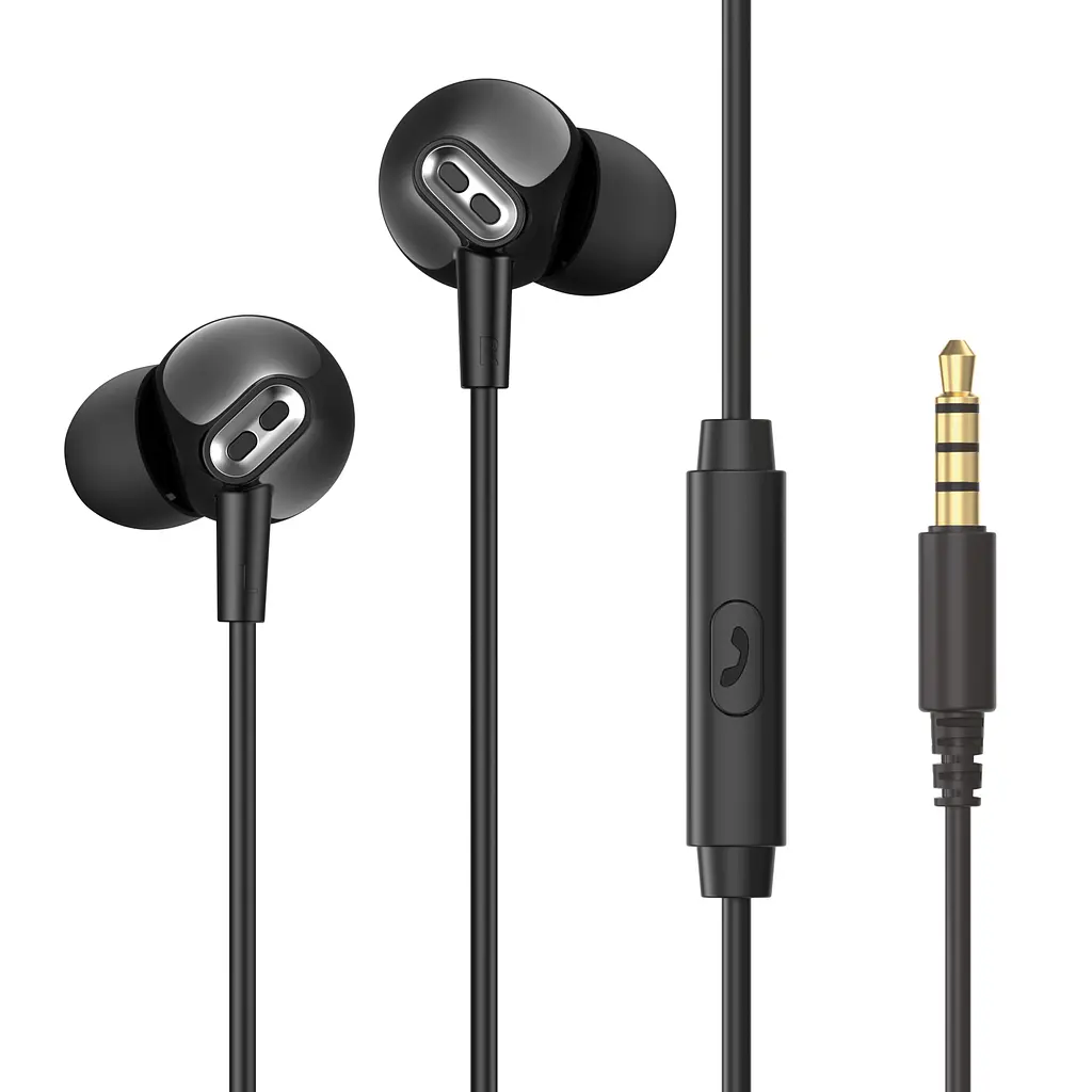 Вакуумні навушники з мікрофоном HAVIT E305P Black HAVIT (28703-000)