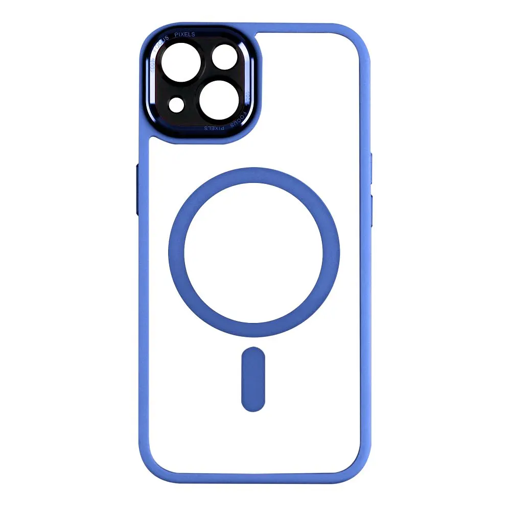 Чохол Creative TPU PC Metal Calais MagSafe Apple iPhone 13 Light Blue