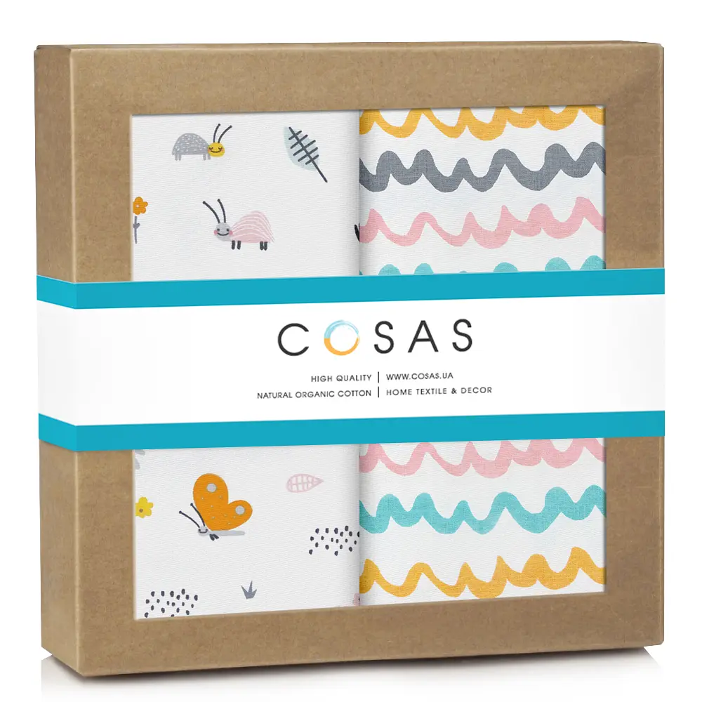 Багаторазові пелюшки дитячі BEES CS1 2шт COSAS (4822052227275)