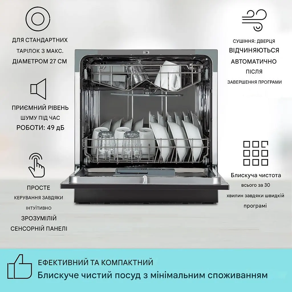 Посудомоечная машина Klarstein Amazonia 8 (10041204) - фото 4