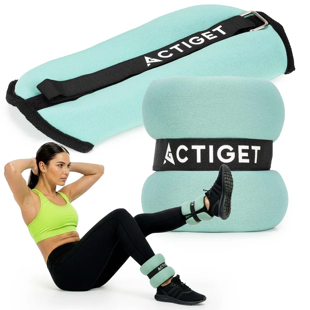 Обважнювачі-манжети для ніг та рук Actiget 2 x 1.5 кг ACT0129 Turquoise/Black - фото 2