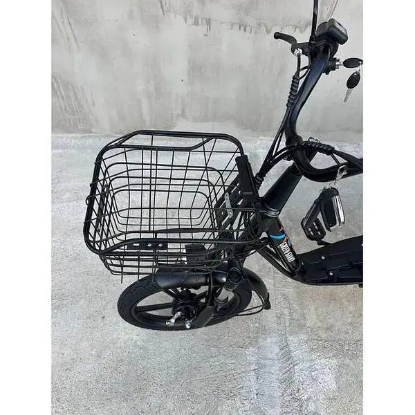 Электровелосипед Green Giant U18" 600W 48V 16Ah + складной багажник сиденье черный - фото 8