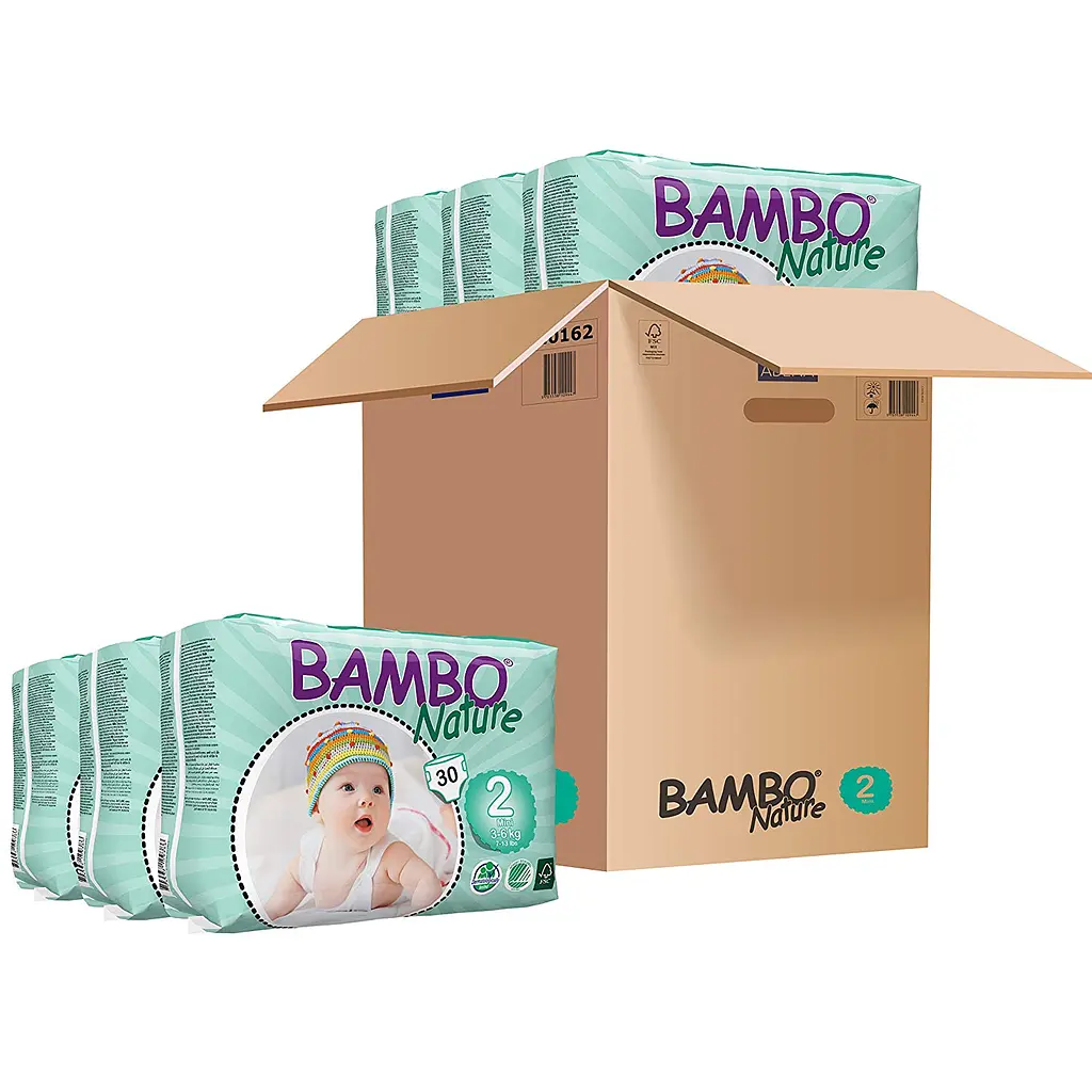 ЕКО Підгузки Bambo Nature. Розмір 2 (Mini 3-6 кг). 30 штук. Bambo Nature (310132) - фото 3