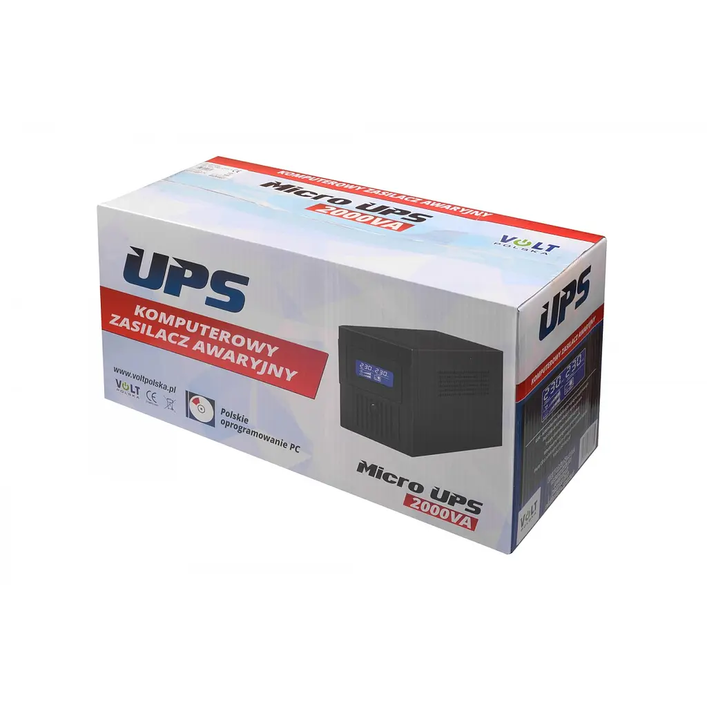 Источник бесперебойного питания UPS VoltPolska 2000VA 2x9Ah (1200/2000W) - фото 6