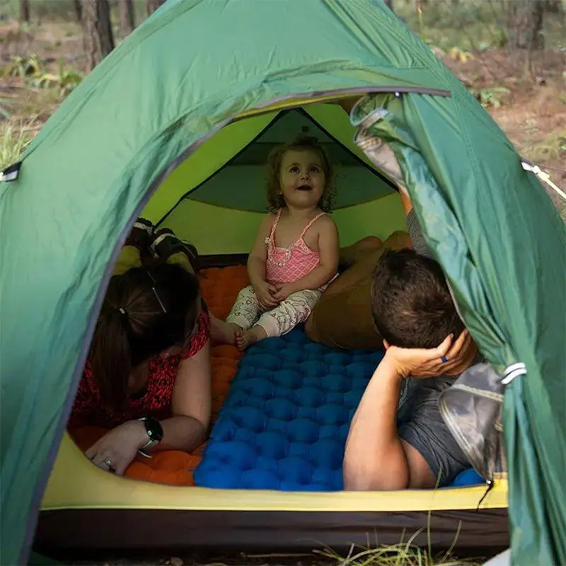 Матрац туристичний надувний одномісний Naturehike FC-10 NH19Z032-P 195x59x6.5 см, блакитний для кемпінгу - фото 3