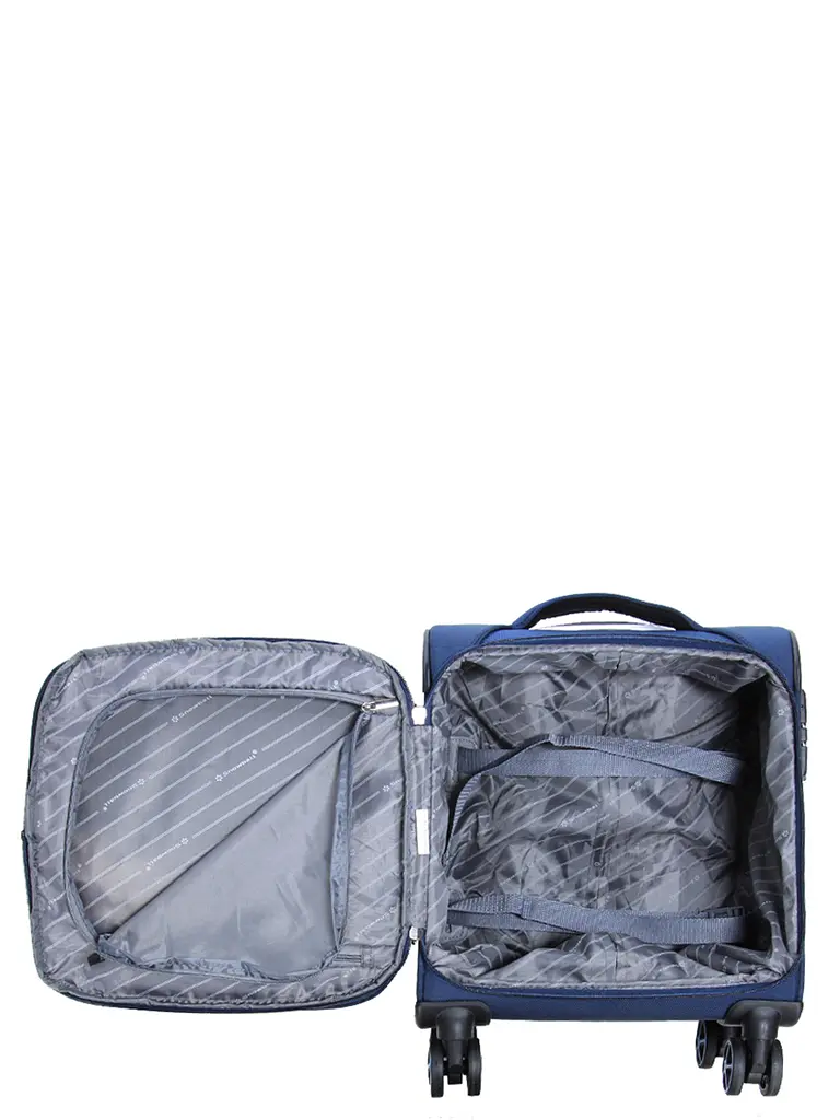Валіза міні XS тканинна з розширенням Snowball 21504 48×35×21см 26+5л Темно-синій - фото 9