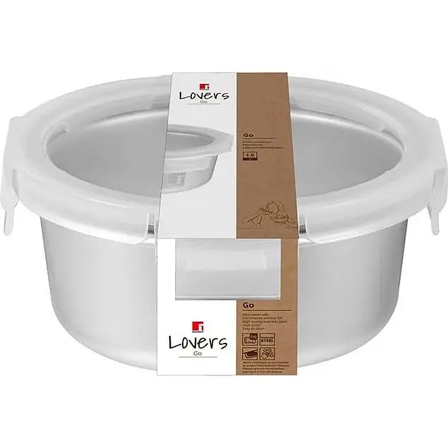 Контейнер для зберігання Bergner Go Lovers 1.5 л (BG-36316-GY) - фото 2
