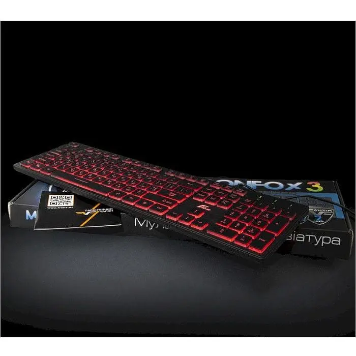 Клавіатура дротова Frime Moonfox 3Color Black USB (FLK18210) - фото 5