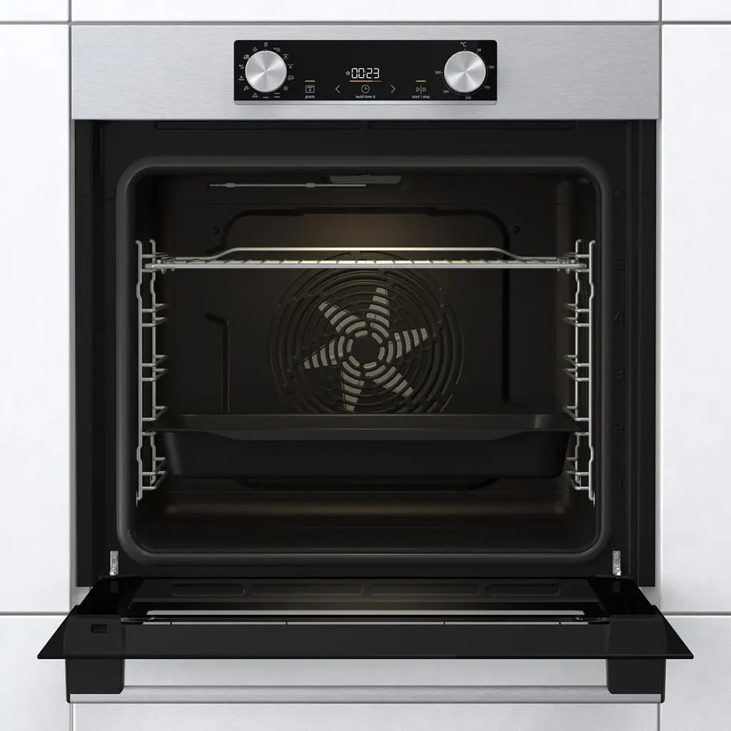 Духова шафа Gorenje електрична 77 л, A+, дисплей, нержавіюча сталь - фото 2