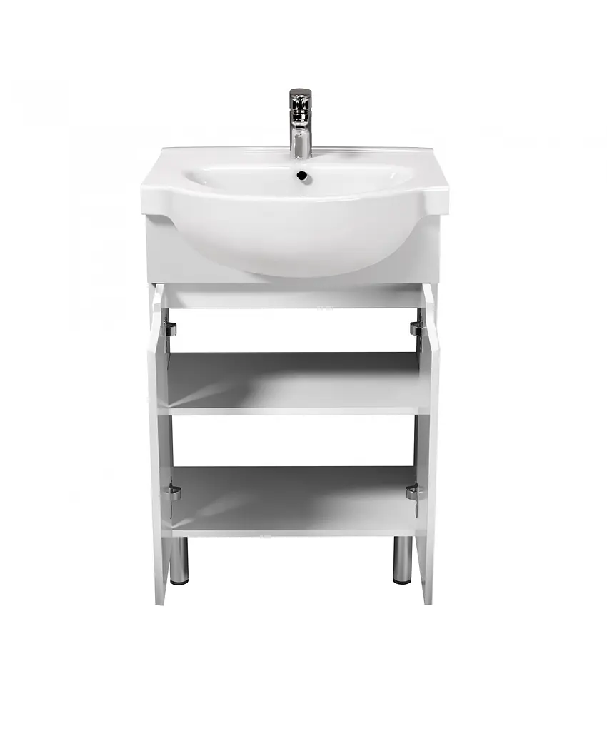 Тумба Мойдодир Tetris White 55 з умивальником Freja 55 Білий - фото 4