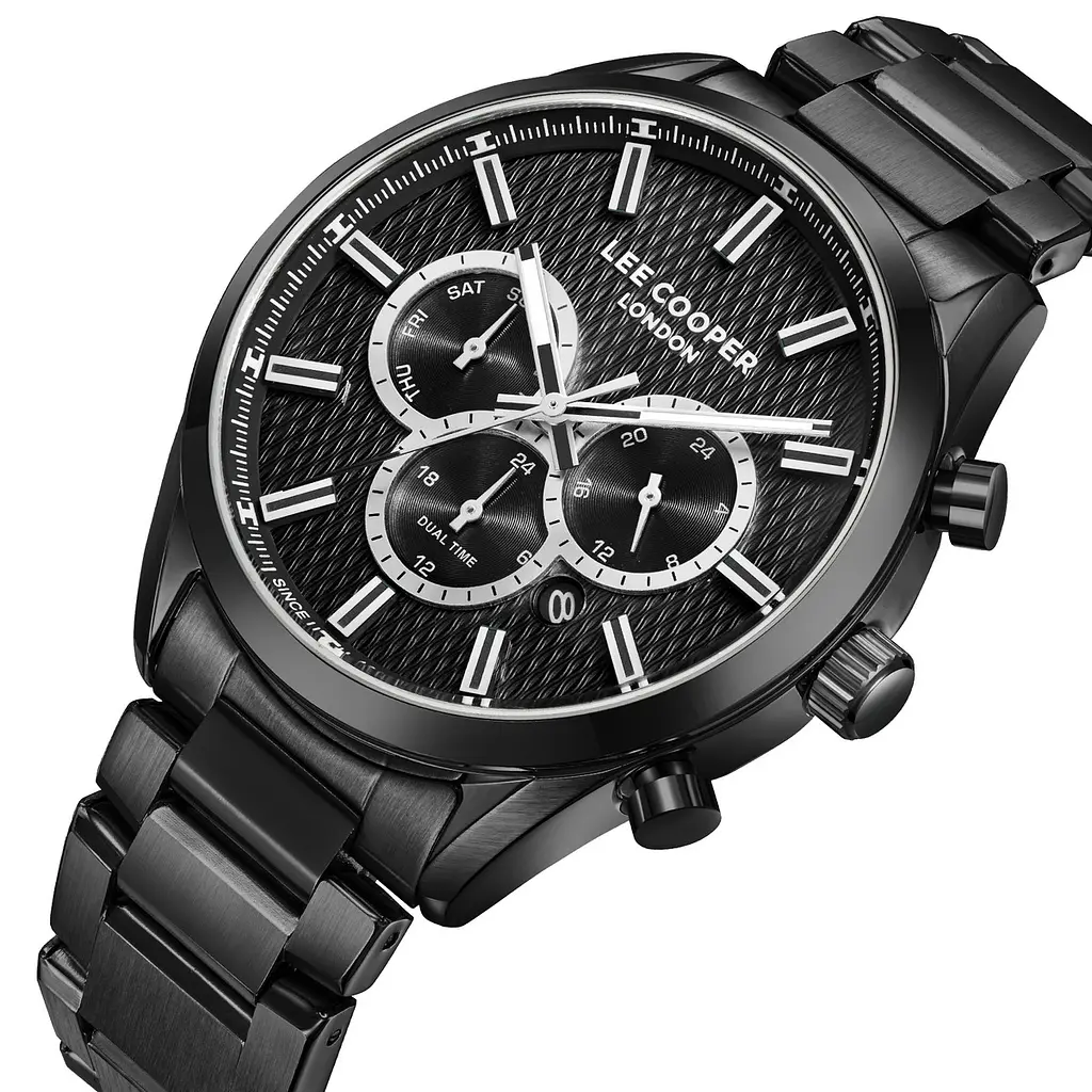 Наручний годинник чоловічий Lee Cooper London Black Чорний (3448) - фото 2