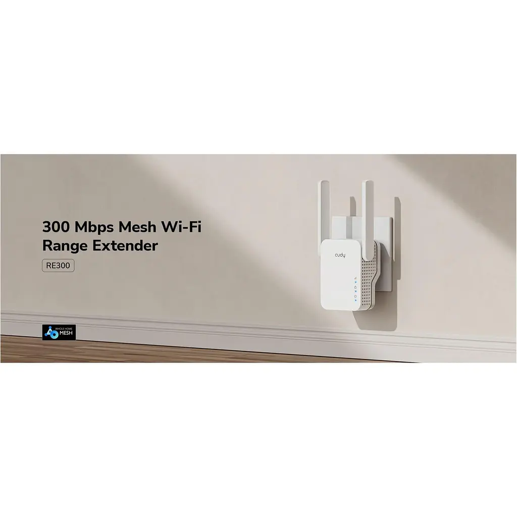Точка доступу Cudy RE300, N300 WiFi Mesh Repeater (RE3001) - фото 6