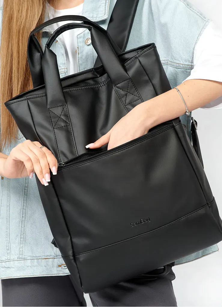 Сумка Sambag Shoper RCH чорна 43 х 31 х 15 см (93541001) - фото 9