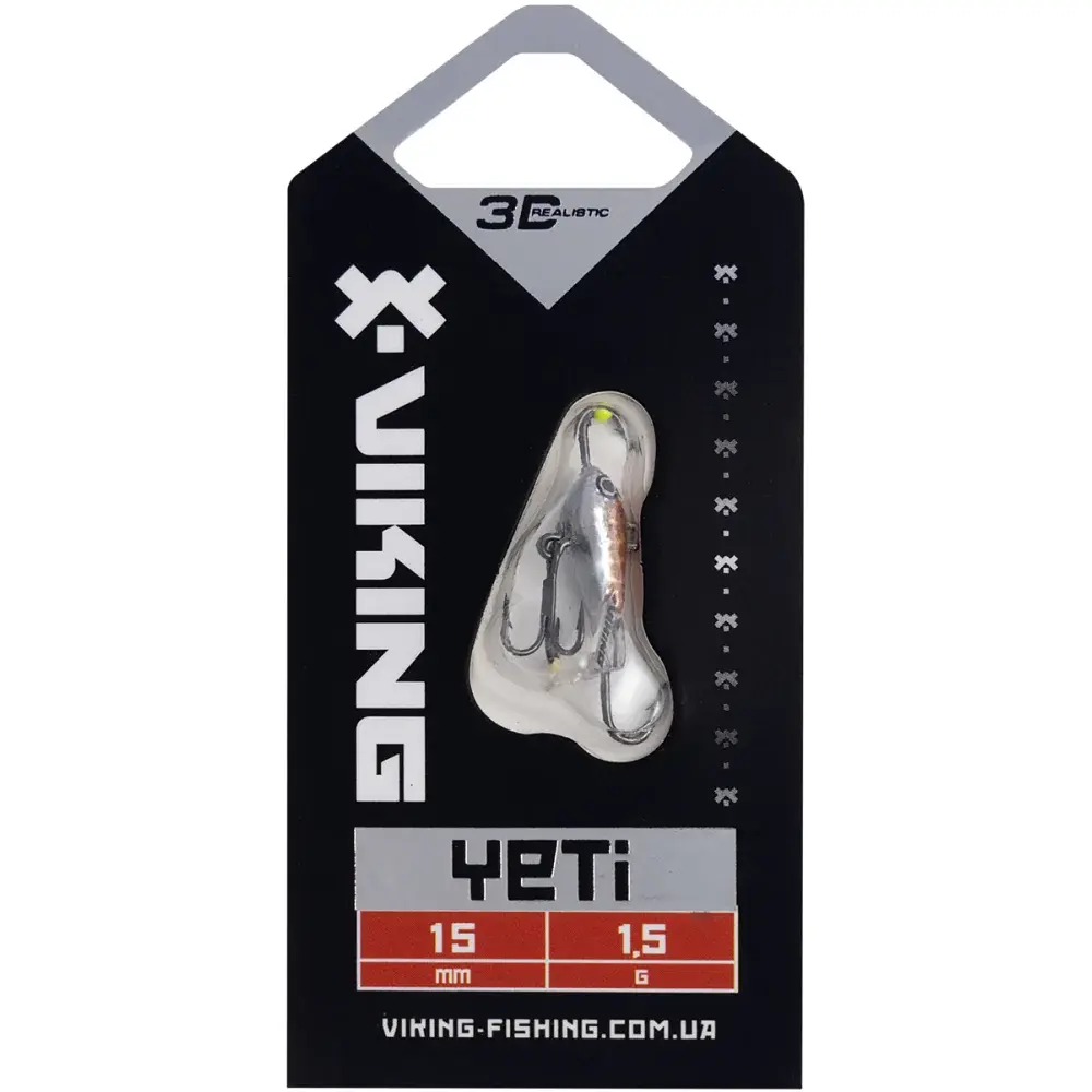 Балансир Viking Fishing Yeti Ice Jig 15mm 1.5g #12 Smoke Anchovy - фото 2