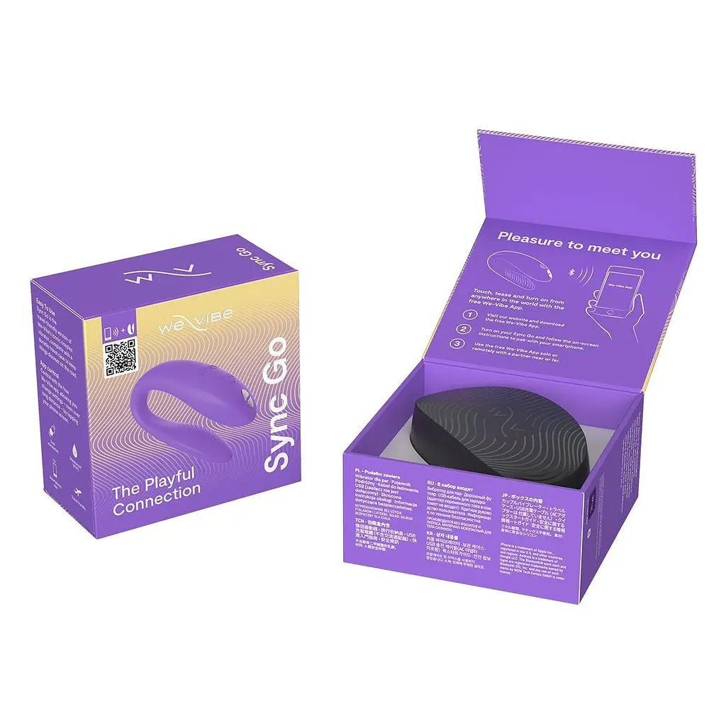 Смарт-вібратор для пар We-Vibe Sync GO Light Purple, тревел-кейс - фото 8
