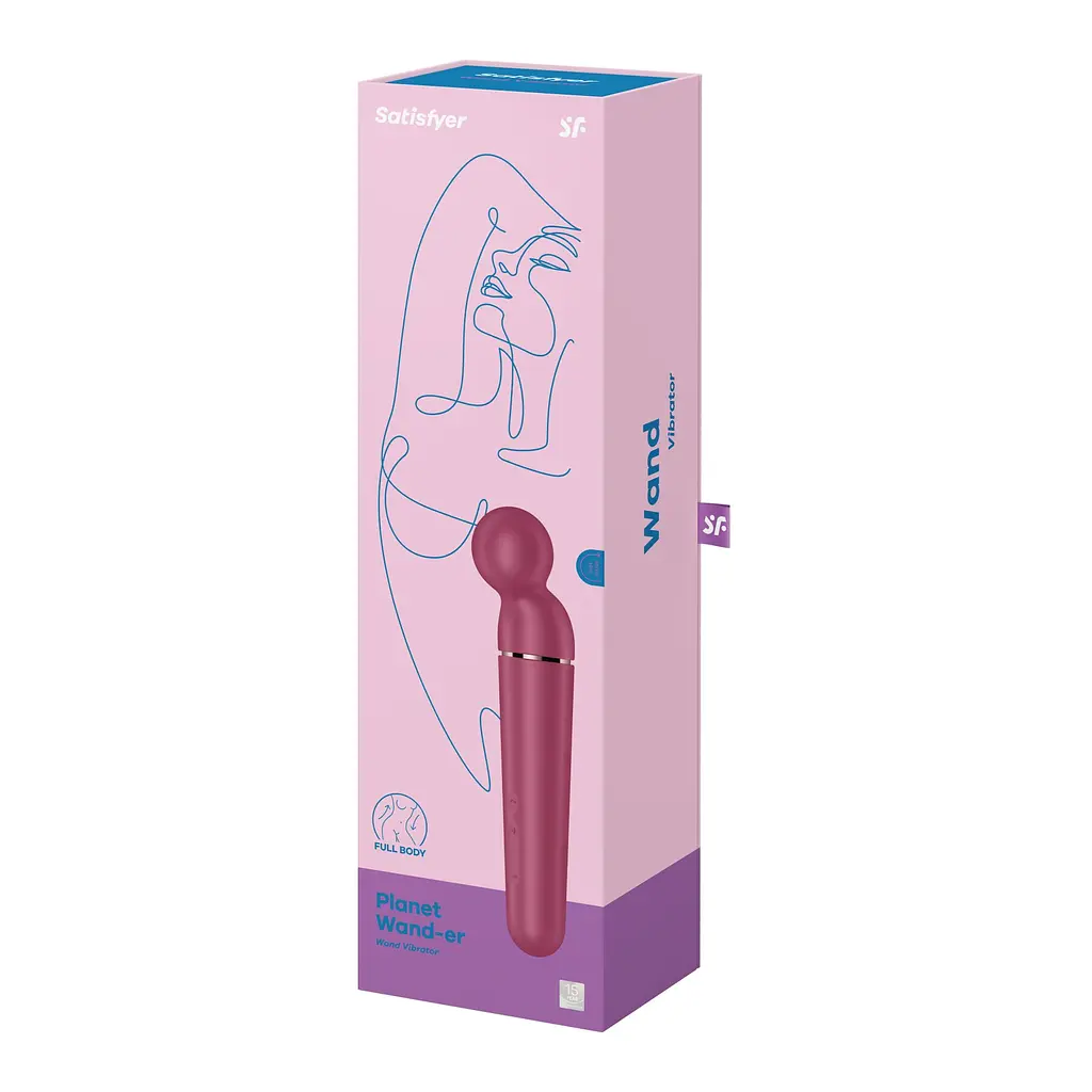 Вибромассажер Satisfyer Planet Wand-er 30.4 см бордовый - фото 5