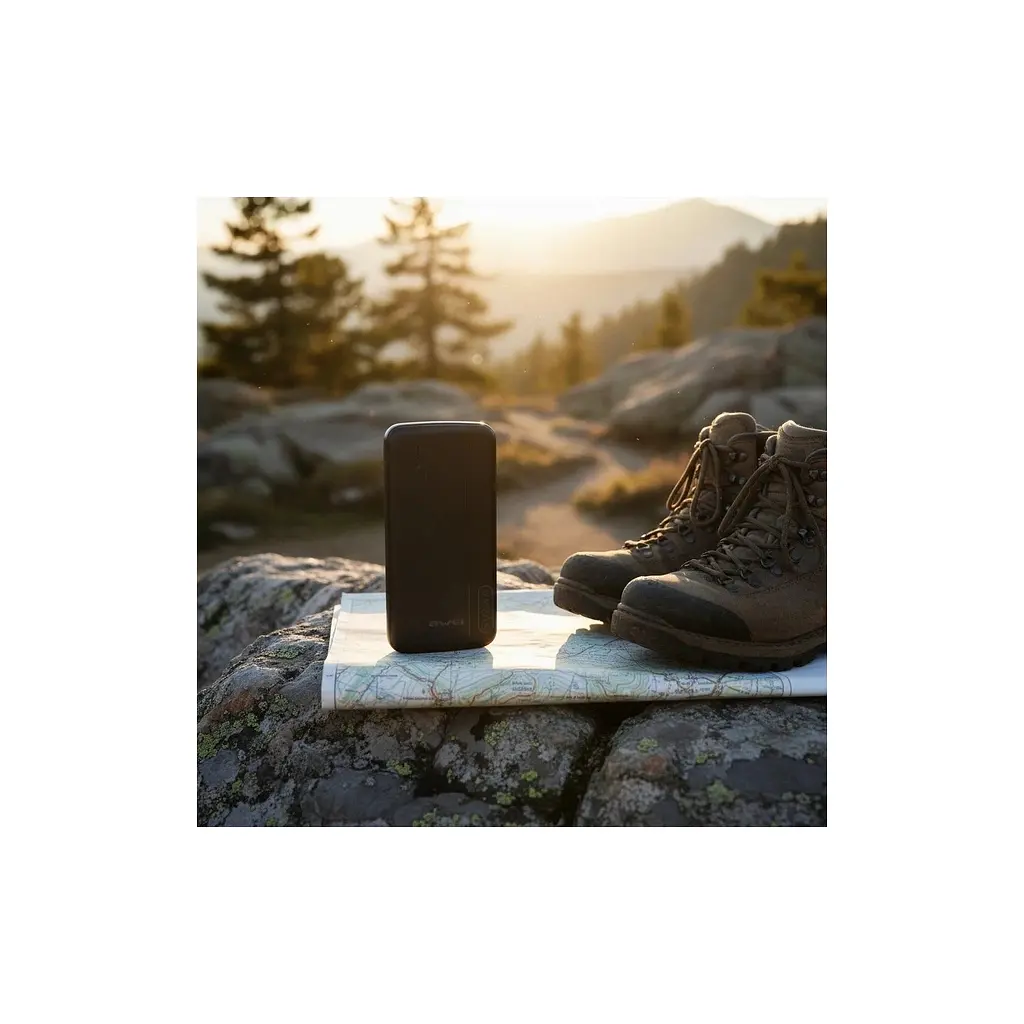 Батарея універсальна AWEI 10000mAh P20K, 12W, Black (6954284009744) - фото 5