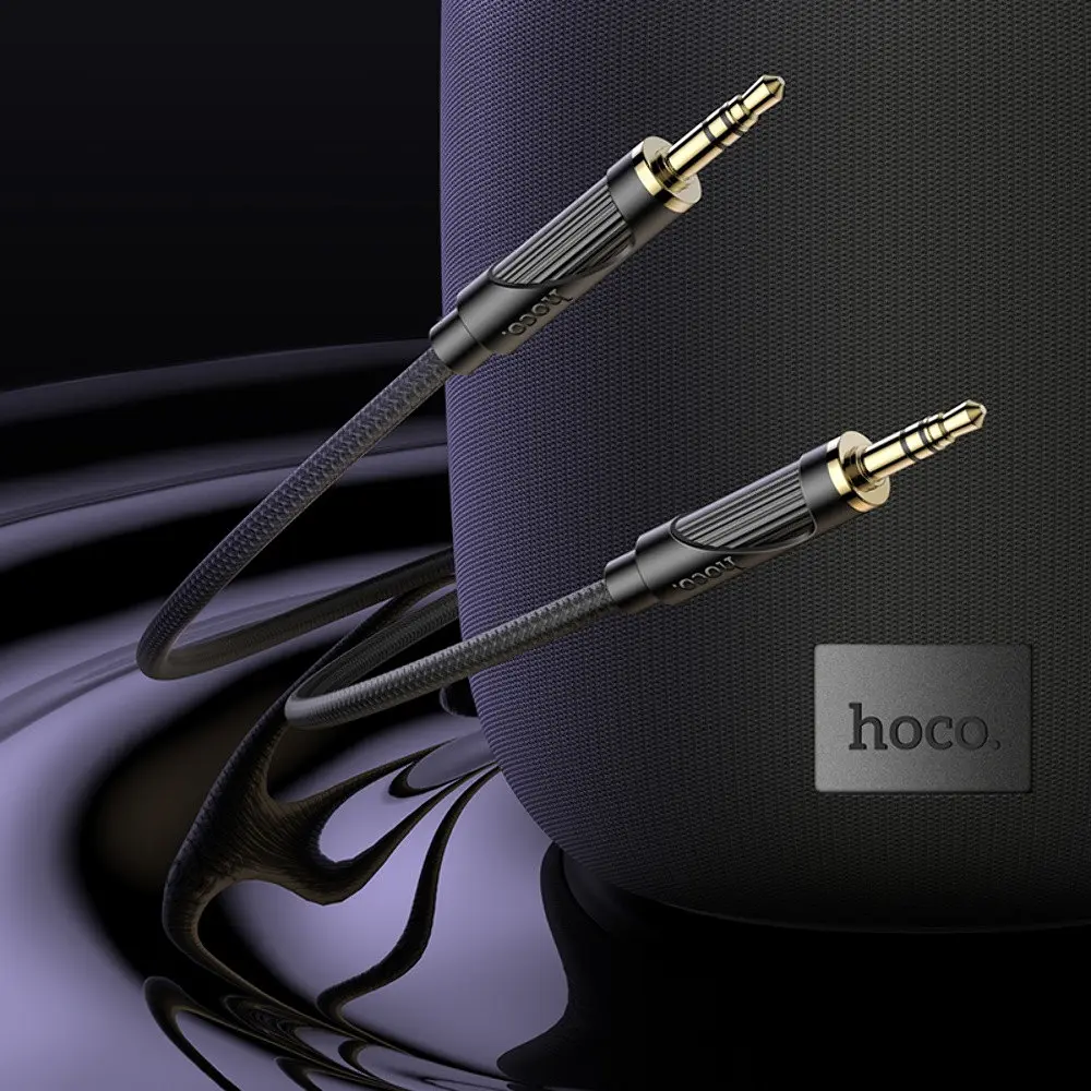 AUX кабель Hoco UPA30 Jack 3.5 to Jack 3.5 1 м чорний - фото 3
