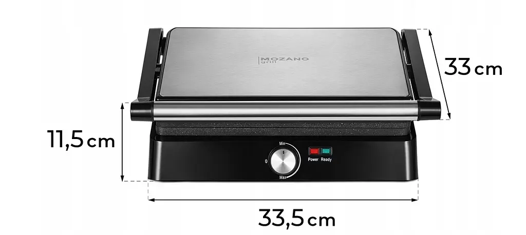 Раскладной электрогриль 2в1 Mozano 2200W с регулировкой температуры - фото 6