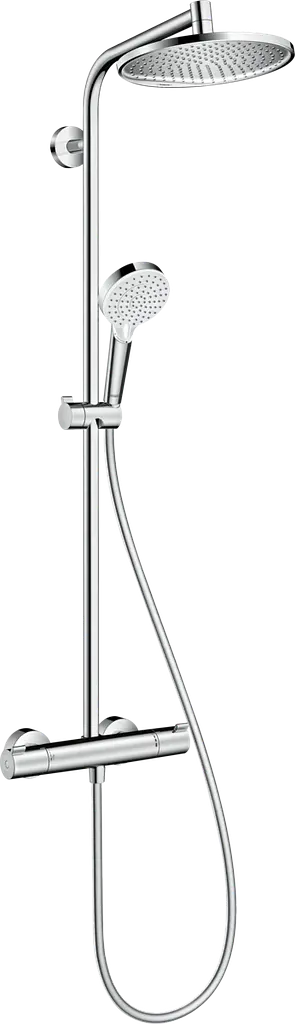 Душова система з термостатом Hansgrohe Crometta S 240 1jet Showerpipe EcoSmart хром 27268000