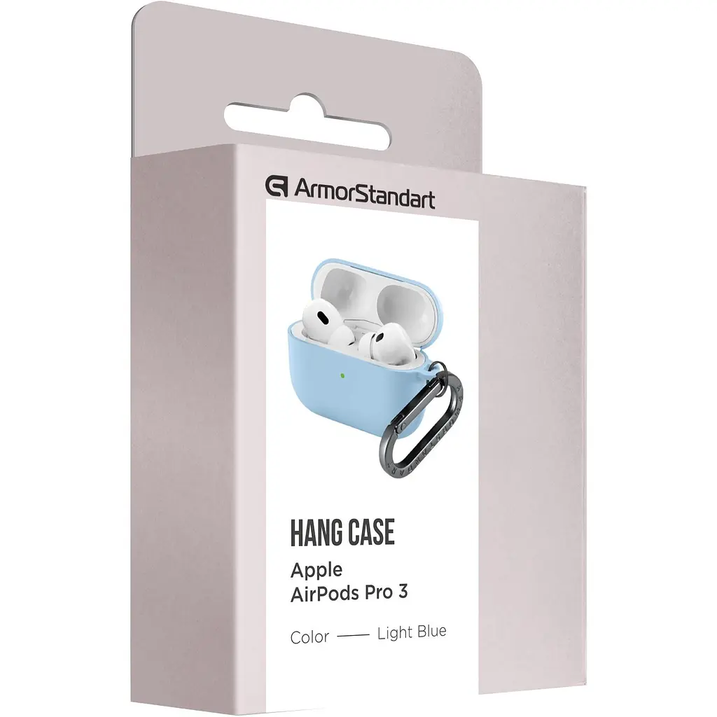 Чехол ArmorStandart Hang Case для Apple AirPods Pro 3 Light Blue [ARM88313] [149498] - фото 3