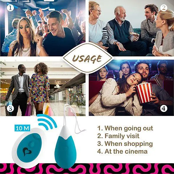 Віброяйце FeelzToys Anna 6,3 см (блакитний) - фото 6