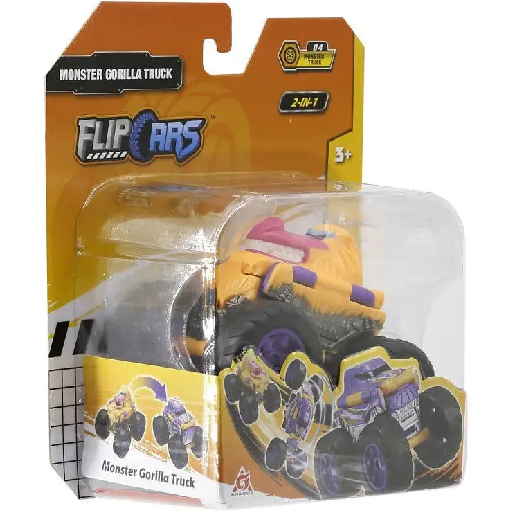 Машинка-трансформер Flip Cars 2 в 1 Монстр-трак Горила EU463875A-04 - фото 5