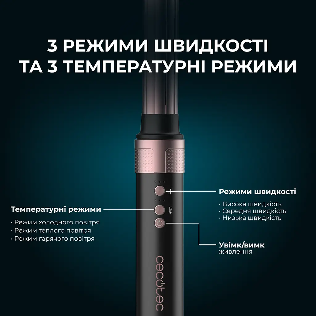 Стайлер CECOTEC Bamba CeramicCare 2in1 AirGlam Black - фото 7
