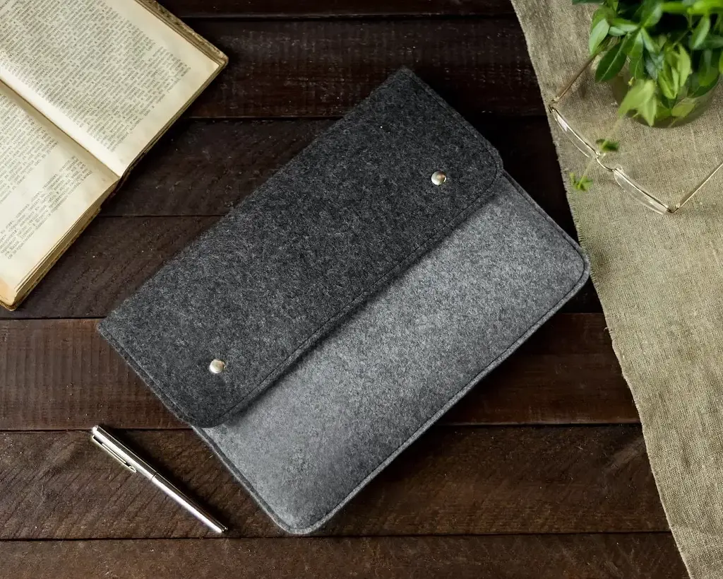 Чохол Gmakin Apple MacBook Air/Pro 15` GM05-15 Felt Case (Black/Grey) [73562] - фото 6