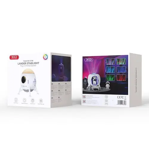 Нічник XO CF38 Starlight Lander Ambient Light + Speaker Білий - фото 2
