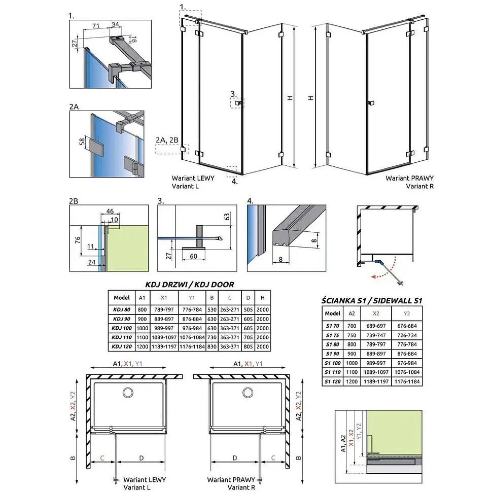 Душевая дверь Radaway Essenza Pro KDJ 90x200 правая, безопасное стекло, прозрачное (10097090-01-01R) - фото 5