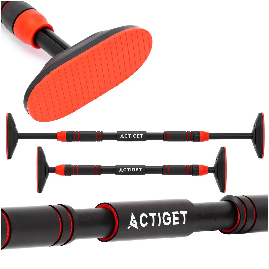 Турнік розсувний Actiget 72-105 см ACT0168 Black/Red - фото 2