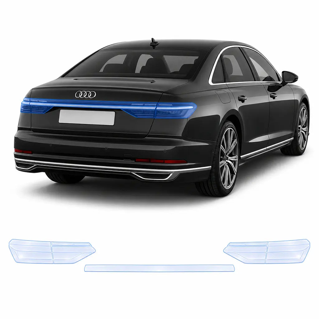 Антигравійна захисна бронеплівка за лекалами для Audi A8 D5 facelift 2022- задні ліхтарі стопи