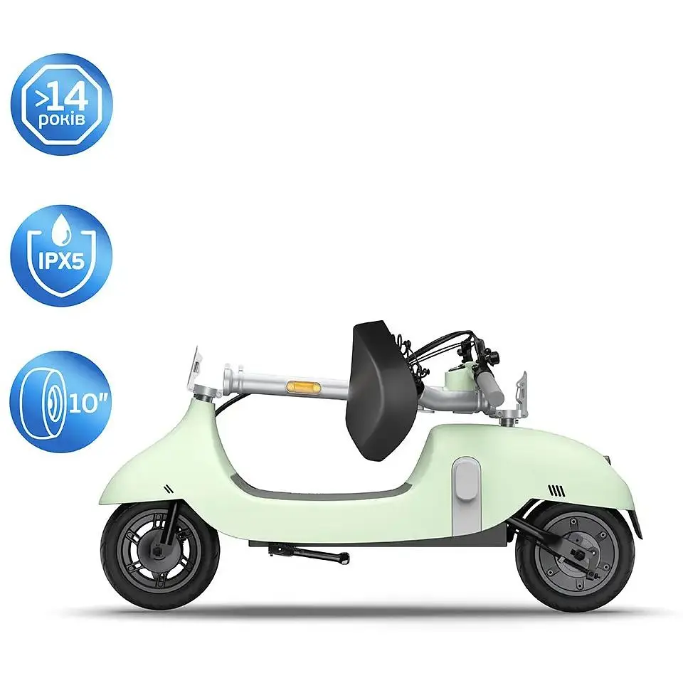 Електросамокат OKAI Ceetle PRO EA10C міський із сидінням складаний 900W батарея 10.4Ah пробіг до 55 км NFC App до 100 кг Mint Green - фото 5