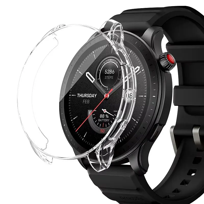 Защитный чехол Tamister для смарт-часов Amazfit Balance с пленкой прозрачный - фото 3
