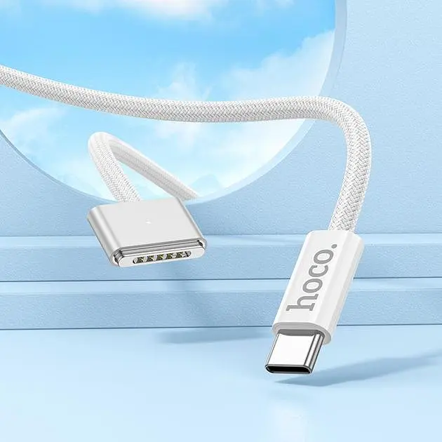 Кабель для заряджання Hoco X103 magnetic charging Cable Type-C to Mag3 140W 28V/5A 2м White (34382_3340147) - фото 8