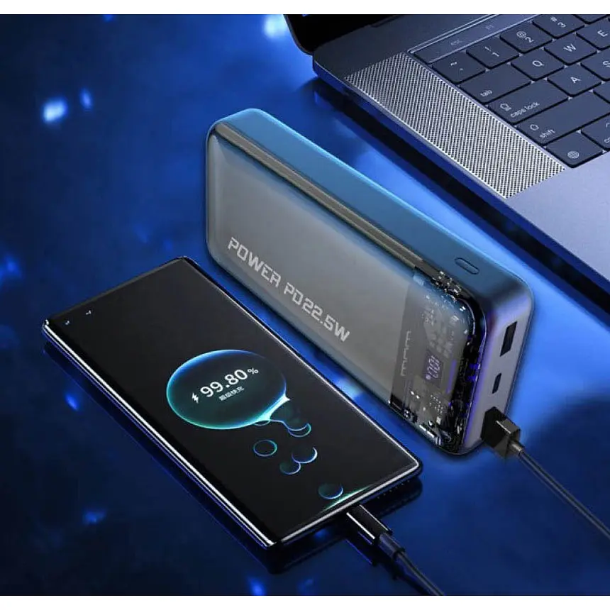 Зовнішній акумулятор WUW Power Bank Y120 20000mAh 22.5W Black [111096] - фото 4