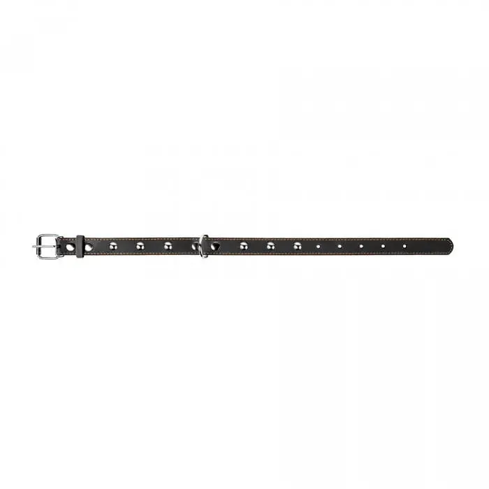 Нашийник Collar одинарний з прикрасами, 32-40х2 см, чорний - фото 3