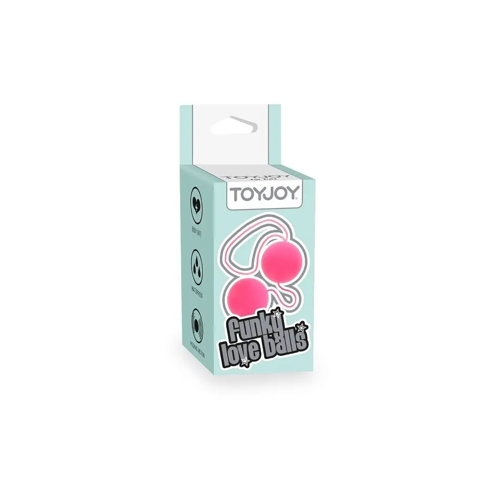Вагінальні кульки Toy Joy Funky Love 3.5 см рожеві - фото 3