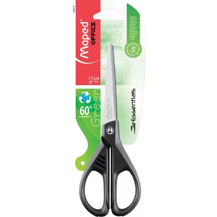 Ножиці офісні Maped Essentials Green 17 см чорні (MP.468010) - фото 2