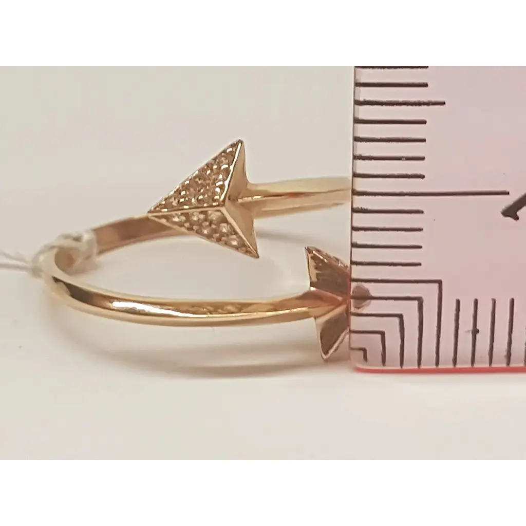 Золоте кільце Імперія золота з фіанітами. КВ1139И 16 17,5 - фото 4