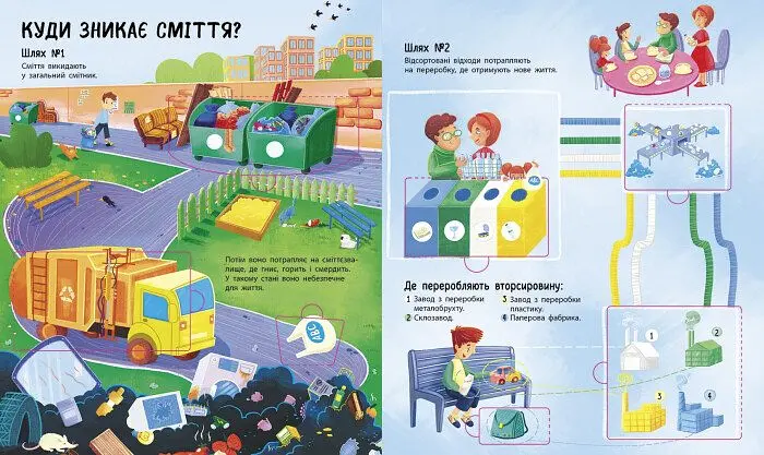 Книжка з віконцями Ранок Куди подіти сміття? - Ірина Білик (N958002У) - фото 3