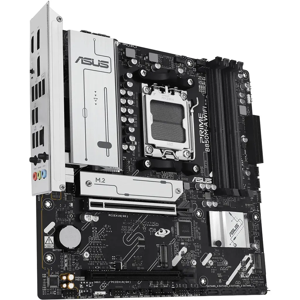 Материнська плата Asus Prime B850M-A WIFI sAM5 B850 4xDDR5 M.2 HDMI DP WiFi BT mATX - фото 3