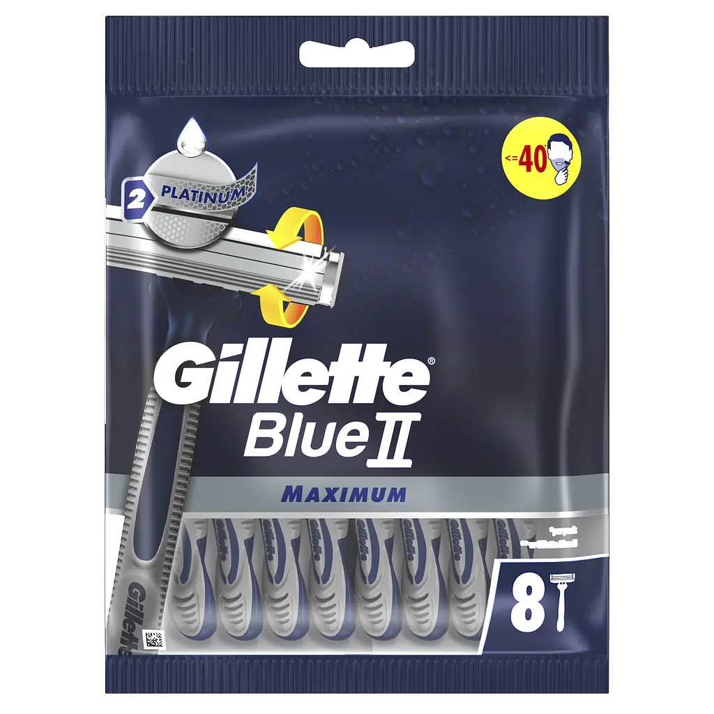 Одноразові станки для гоління (бритви) чоловічі Gillette Blue2 Max 8 шт. - фото 2