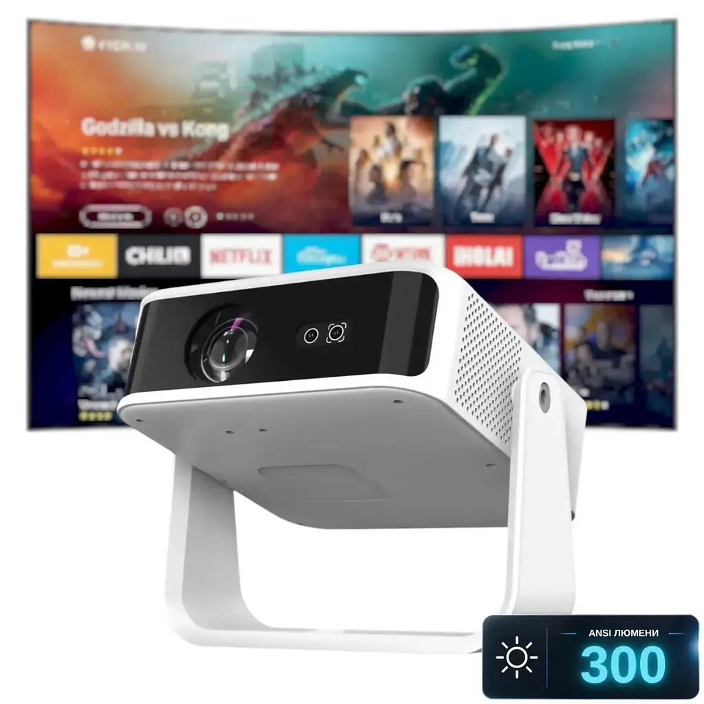 Проектор XON SmartView X-Edge Full HD 1280х720Р, 4K, Wi-Fi, Android, 12000Lm (XVTE1910AW 5552) Білий - фото 5