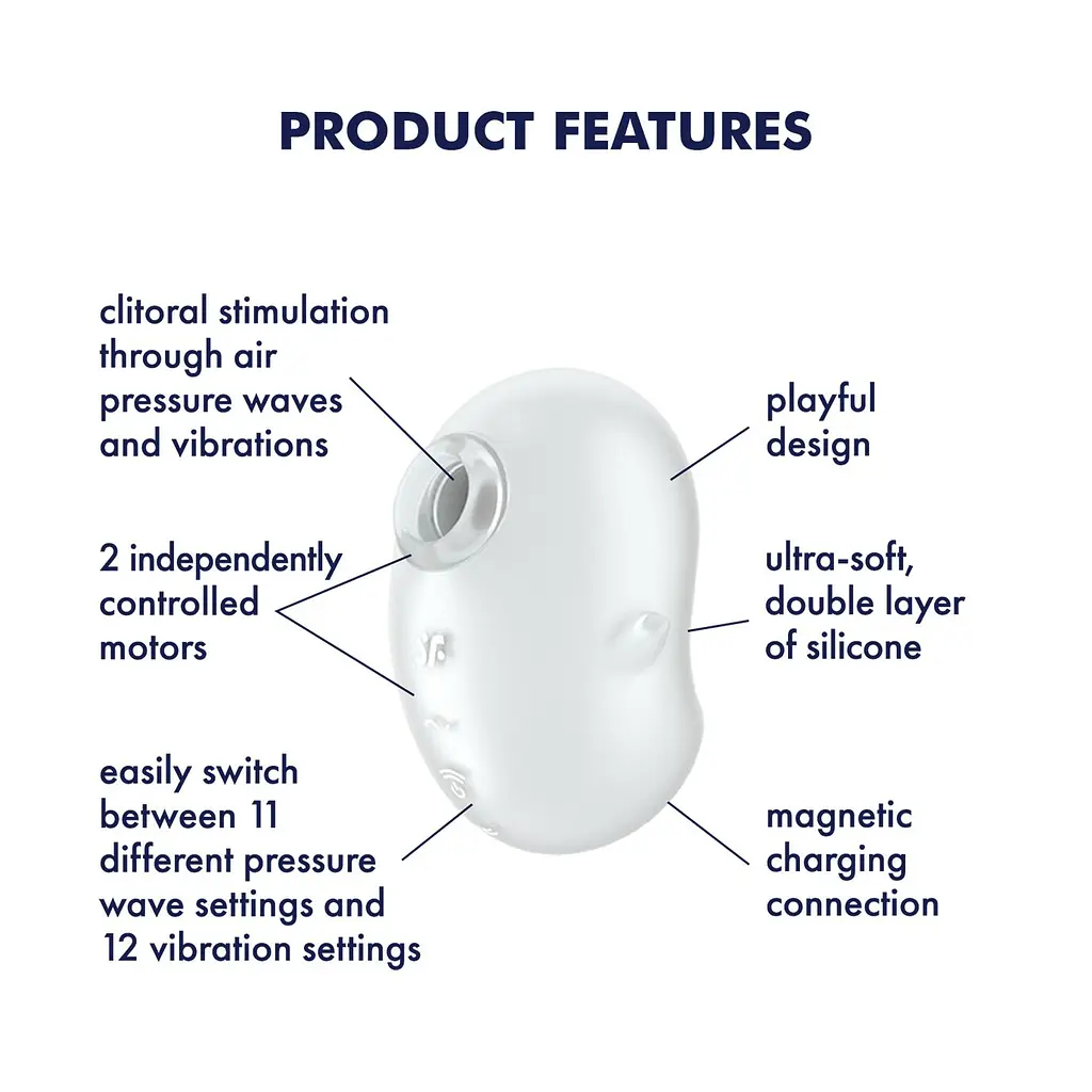 Вакуумний кліторальний стимулятор із вібрацією Satisfyer Cutie Ghost White Satisfyer SX0573 99366 - фото 5